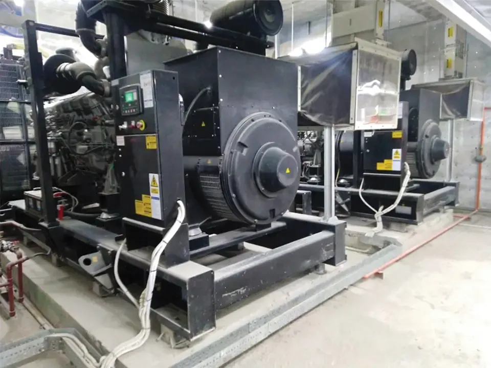 Generator providing backup power for a hotel and apartment complex